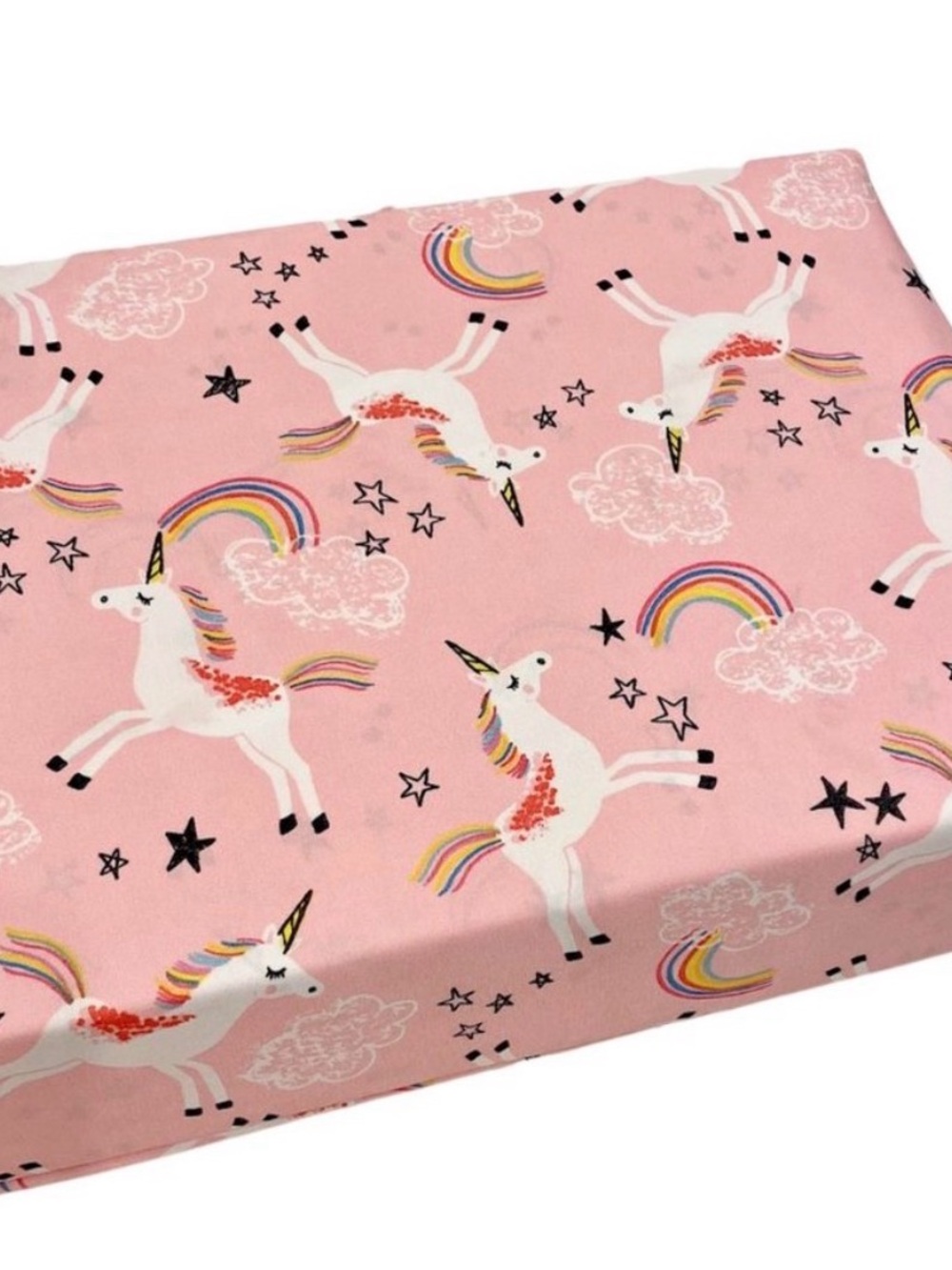 Max Studio Pink Unicorn Rainbow Sheet Set (Full)